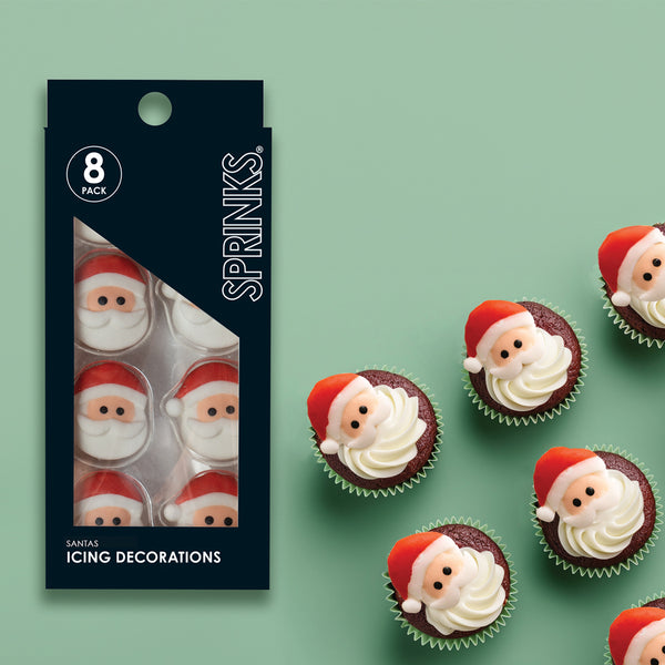 Santa Sugar Decorations | 8pcs