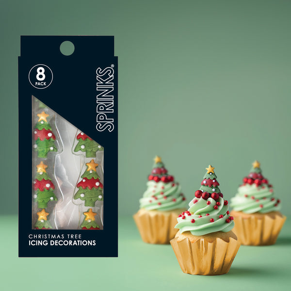 Christmas Tree Sugar Decorations | 8pcs
