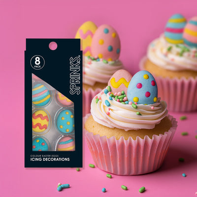 Easter Egg Sugar Decorations 8pcs