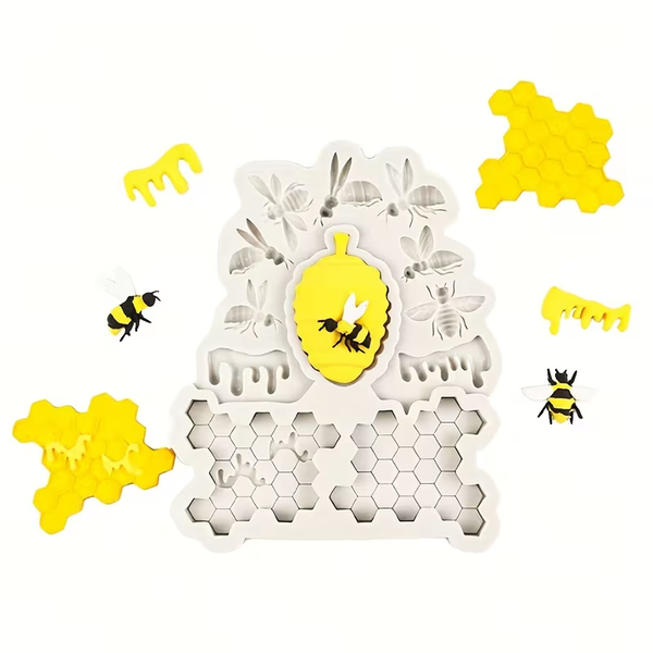 Bees & Honeycomb Silicone Mould
