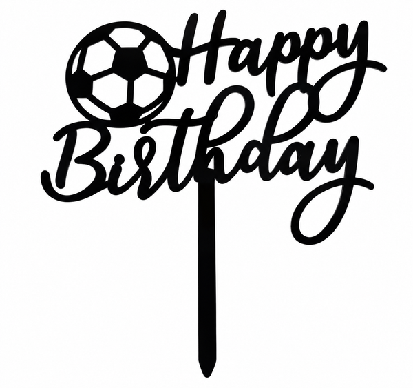 Soccer Cake Topper- Happy Birthday