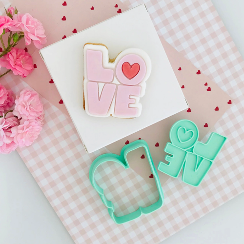 LOVE Cookie Cutter & Stamp Set