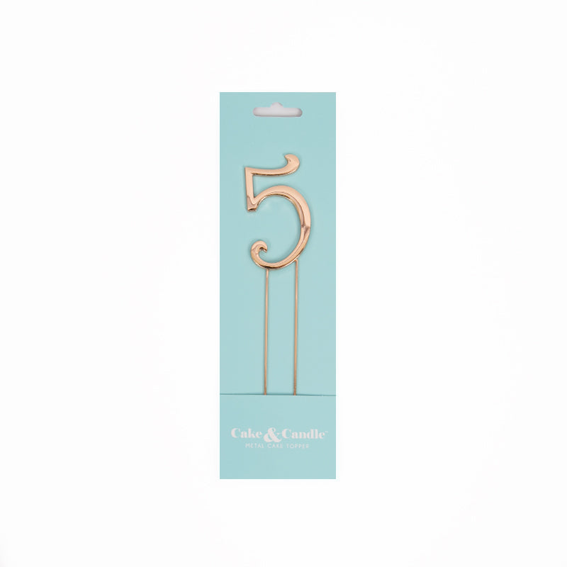 Rose Gold Cake topper | Number 5 – CakeBase