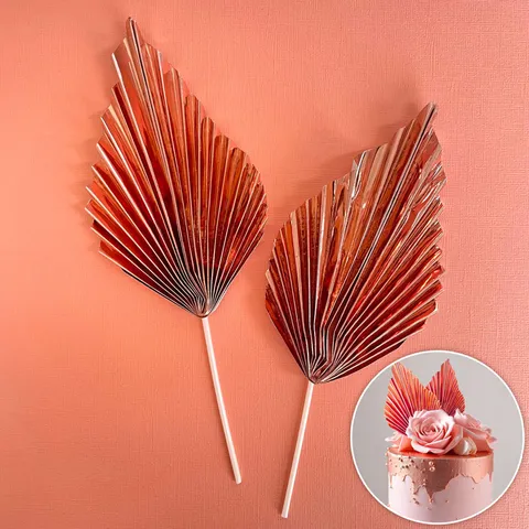 Deco Fan Toppers | Rose Gold | 2pk