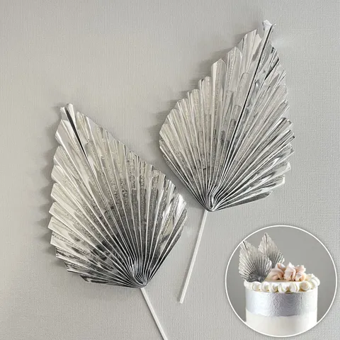 Deco Fan Toppers | Silver | 2pk